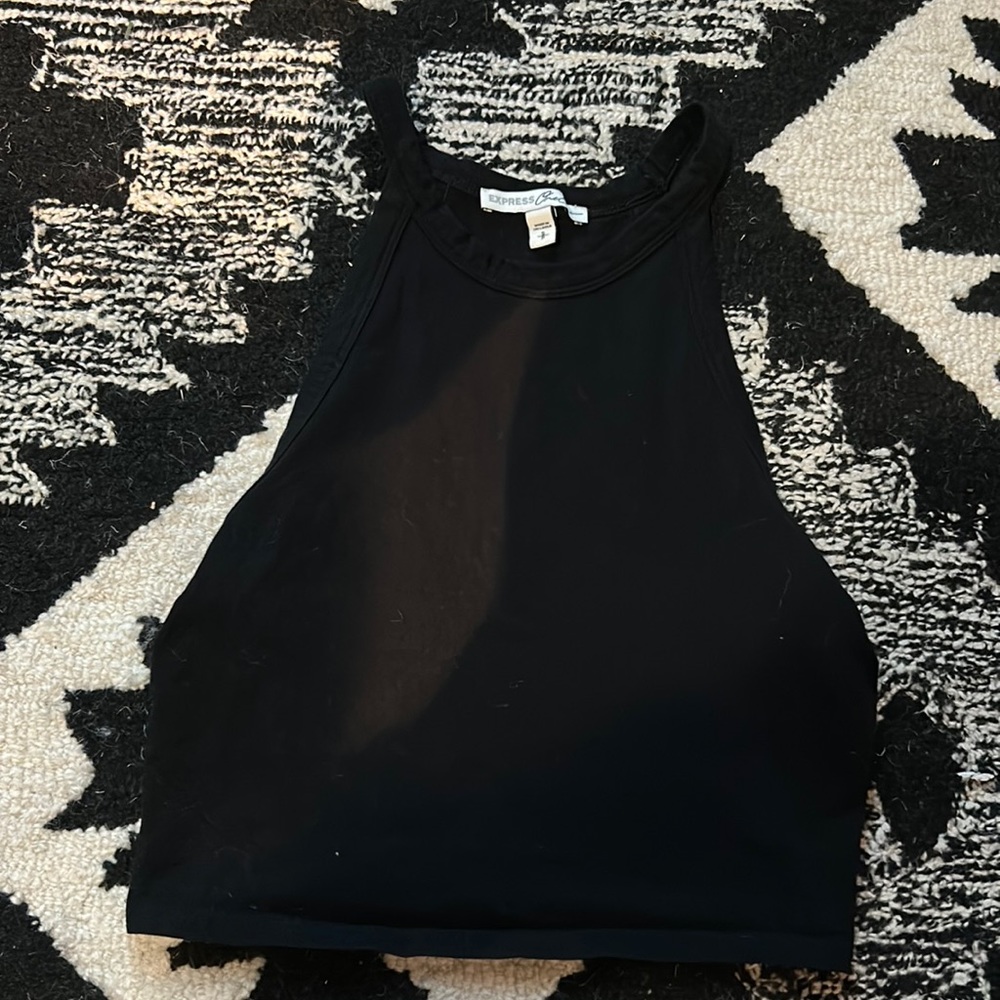 Black Basic Crop